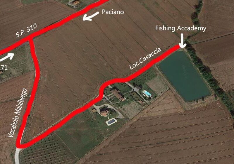 Laghetto pescasportiva Paciano Mappa