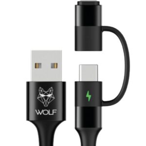 WOLF Cavo di Ricarica 2 in 1 CHARGING CABLE