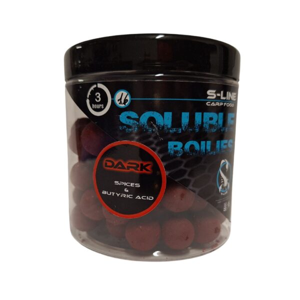 Hook Baits SOLUBLE BOILIES 16 mm - DARK -S-Line Carp Food (4)